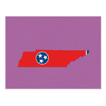 Tennessee Flag Map Postcard