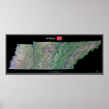 Tennessee from space satellite poster
