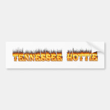 Tennessee hottie fire and flames bumper sticker