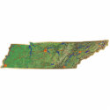 Tennessee Map Magnet Cut Out photo sculptures