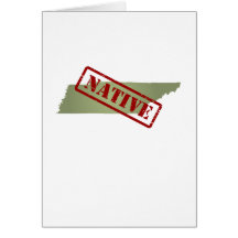 Tennessee Native with Tennessee Map Greeting Card