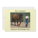 Tennessee Walking Horse and Girl - Party invitations