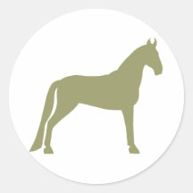 Tennessee Walking Horse (olive green) Stickers
