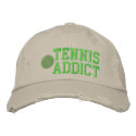 Tennis Addict Embroidered Hat embroidered hats