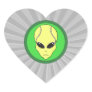 tennis alien head graphic heart sticker