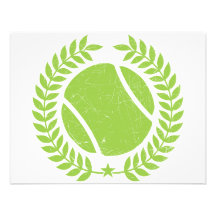 Tennis Ball and tennis Team Vintage design Invites