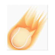tennis ball fire canvas prints