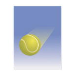 Tennis Ball in Flight Postcard