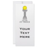 tennis ball on a pedestal art custom rack card