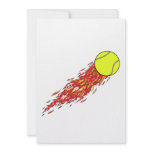 tennis ball on fire flames personalized announcements