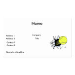 tennis ball ripping through business card template