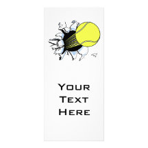 tennis ball ripping through rack card template