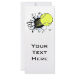 tennis ball ripping through rack cards