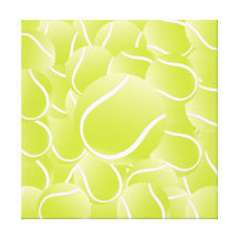 tennis balls stretched canvas print