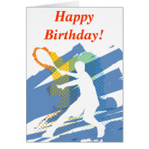 Tennis Birthday Card