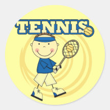 TENNIS - Brunette Boy Tshirts and Gifts Stickers