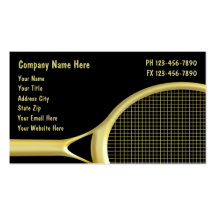 Tennis Business Cards