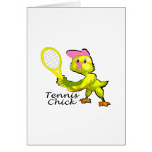 Tennis Chick Greeting Cards