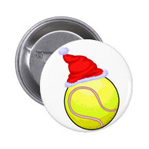 Tennis Christmas Button