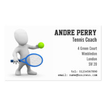 Tennis Coach Business Card Templates