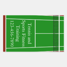 Tennis Court Layout Graphic Stickers