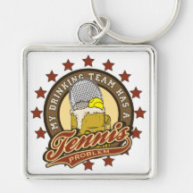 Tennis Drining Team Keychain