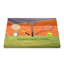 TENNIS EVOLUTION Graphic Art Canvas Print