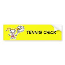 Tennis Gifts & Cards with cute cartoon girl