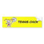 Tennis Gifts & Cards with cute cartoon girl bumper stickers