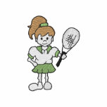 Tennis Girl embroidered shirts