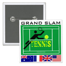 Tennis Grand Slam Court Button