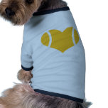 Tennis heart pet t-shirt