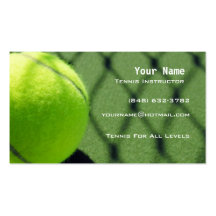 Tennis Instructor Business Card Templates