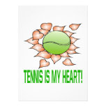 Tennis Is My Heart Personalized Announcement