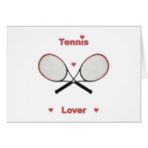 Tennis Lover Hearts Cards