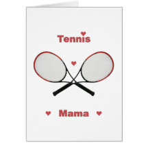 Tennis Mama Hearts Greeting Cards