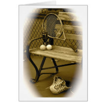 Tennis, Old School Greeting Cards