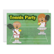 Tennis Party Custom Invite