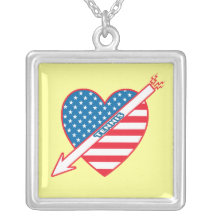 Tennis Patriot Heart Custom Jewelry