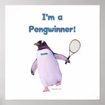 Tennis Penguin Posters