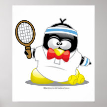 Tennis Penguin Posters
