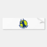 tennis player silhouette serving bumper stickers