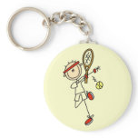Tennis Player with Racquet Keychain