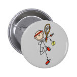 Tennis Player with Racquet Tshirts and Gifts Pinback Button