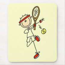 Tennis Player with Racquet Tshirts and Gifts Mousepad