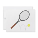 Tennis Racket And Ball invitations