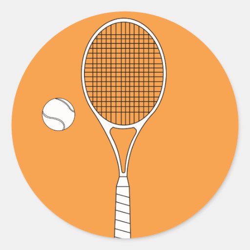 Tennis Racket and Ball Stickers Zazzle