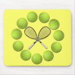 TENNIS RACQUET AND BALLS mousepads