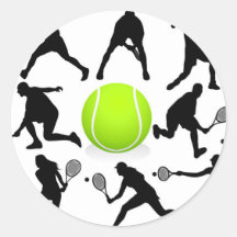 tennis round stickers