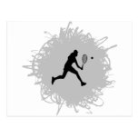 Tennis Scribble Style (Female) Post Cards